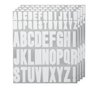 sourcing map 220pcs 4 Sheets Letter Stickers Vinyl Waterproof Alphabet Self Adhesive Sticker Letters for Indoor/Outside Sticker Decal Mailbox Craft Door Car Christmas Decoration White