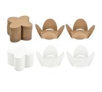 sourcing map 220Pcs Truffle Wrappers, Mini Cupcake Liners, Chocolate Candy Cups, Dessert Base Liners for Christmas, Valentine's Day, Wedding Birthday Party, White/Brown