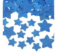 sourcing map 228Pcs Glitter Foam Stickers 3 Size Self-Adhesive Sparkly Star Shapes Glitter Stickers for Arts Craft Supplies, DIY and Decor, Blue