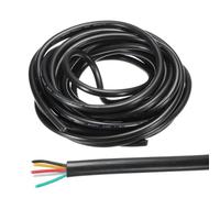 sourcing map 22AWG Electrical Wire 6 Conductors 16FT/5m Power Cable Flexible Extension Signal Signal Cable Black for LED Strips Lamps Lighting Power Supply