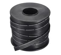 sourcing map 22AWG Silicone Ribbon Cable 5Pin 22 Gauge Flat Cable Flexible Silicone Wire 10m/32.8ft Black Stranded Tinned Copper Wire for Model Plane, Model Car, Electric Appliance