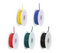 sourcing map 22AWG Wire 22 Gauge Electrical Wire, PVC 1007 Stranded Wire Hook Up Wire Tinned Copper Wire 50m(164ft) 5 Colors for DIY Wiring Applications
