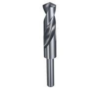 sourcing map 22mm Drill Bit 1/2" Reduced Shank Round 4341 High Speed Steel Nitriding Black 118° Standard Point for Plastic Wood Copper Aluminum Iron Medium Soft Metal
