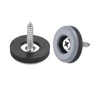 sourcing map 22mm Furniture Feet Slider Glides Screw-in Chair Leg Protector Pads PTFE 24pcs