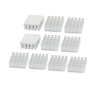 sourcing map 22mm x 22mm x 10mm Heatsinks Cooler Heat Fins, Aluminum Heat Sink for Cooling AM CPU Memory 3D Printer, 10pcs Silver Tone