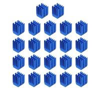 sourcing map 22Pcs 9x9x12mm Heatsink Aluminum Radiator Heat Sink Cooling with Fixed Sticker for Chip CPU, Power Transistor, FET, IC, Power Amplifier,Blue