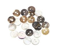 sourcing map 22Pcs Natural Shell Buttons, 2 Hole 11.25mm Mother of Pearl Buttons for Shirt Clothes Coats Suits Jacket Jean Skirts Sewing Craft DIY Decoration, Primary Color