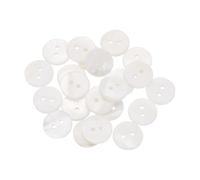 sourcing map 22Pcs Natural Shell Buttons, 2 Hole 12.5mm Mother of Pearl Buttons for Shirt Clothes Coats Suits Jacket Jeans Skirts Sewing Craft DIY Decoration, White