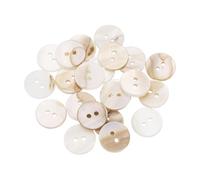 sourcing map 22Pcs Natural Shell Buttons, 2 Hole 15mm Mother of Pearl Buttons for Shirt Clothes Coats Suits Jacket Jeans Skirts Sewing Craft DIY Decoration, Yellow White