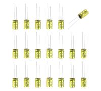 sourcing map 22uF 100V Non-Polarized Electrolytic Capacitor, 8mm x 12mm Aluminum Audio Capacitors for DIY Projects Audio Tweeter Frequency Divider Pack of 20