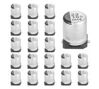 sourcing map 22uF 16V Aluminum Electrolytic Capacitors, Low Impedance Surface Mount Device Electrolytic Capacitor for TV Computer Circuit Board DIY Electronic Projects, 4x5.4mm, 20pcs