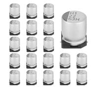 sourcing map 22uF 63V Aluminum Electrolytic Capacitors, Low Impedance Surface Mount Device Electrolytic Capacitor for TV Computer Circuit Board DIY Electronic Projects, 6.3x7.7mm, 20pcs