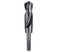 sourcing map 23.8mm (15/16") Drill Bit 12mm Reduced Shank 3-Flat 4241 High Speed Steel Nitriding Black 118° for Soft Materials Wood Plastic Iron Copper Aluminum