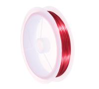 sourcing map 24 Gauge(0.5MM) Copper Wire for Jewelry Making Tarnish Resistant Beading Wire for Jewelry Making Crafts Supplies, Red,18M