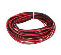 sourcing map 24 Gauge 2 Core Parallel Silicone Wire, 15Ft/4.5M Long 1.6mm Dia Red Black 24 AWG Flexible Extension Cord 300V for LED RGB Cable, Model Plane, Model Car, Electric Appliance