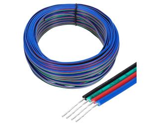 sourcing map 24 Gauge 4 Conductor Electrical Wire Tinned Copper Cable 98FT Flexible Stranded Hook-up Wire for LED Strips Lamps Residential Wiring Car Circuit