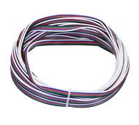 sourcing map 24 Gauge 5 Conductor Electrical Wire Tinned Copper Cable 25FT Flexible Stranded Hook-up Wire for LED Strips Lamps Residential Wiring Car Circuit