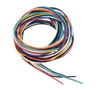 sourcing map 24 Gauge PVC Hookup Wire 1.5m/5ft 24AWG Flexible Electrical Wire UL1007 Tinned Copper Stranded 6 Color, 1.5mm Dia for Model Aircraft Electric Appliances Internal Connect