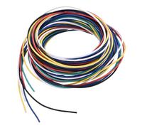 sourcing map 24 Gauge PVC Hookup Wire 3.0m/10ft 24AWG Flexible Electrical Wire UL1007 Tinned Copper Stranded 6 Color, 1.5mm Dia for Model Aircraft Electric Appliances Internal Connect