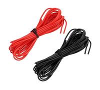 sourcing map 24 Gauge Silicone Wire 24AWG Electrical Wire Stranded Wire Flexible Tinned Copper Wire High Temp Hookup Wire Black and Red 3.0m/10ft for Car Model Electric Appliances 2pcs