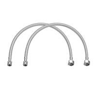 sourcing map 24 Inch Long Faucet Supply Line Connector, 2pcs G3/8 Male Compression Thread x G1/2 Female Straight Thread 304 Stainless Steel Water Supply Hose