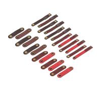 sourcing map 24 Pack Leather Cable Straps Leather Cable Ties Leather Cord Organizer Portable Brown/Wine Red Leather Wire Straps for Earphones, Headphone