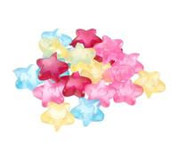 sourcing map 24 Pack Reusable Ice Cubes for Drinks, Plastic Ice Cubes for Juice Coffee Whiskey Cocktail Wine Beverages Summer Party BBQ, Red/Yellow/Blue/Pink Star Shape