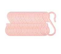 sourcing map 24 Pack S Shaped Hooks Plastic Hanger for Kitchen Bathroom Closet Holder Pots and Pans Cups Utensils Coats Towels Hanging Pink