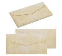 sourcing map 24 Packs Envelopes Vintage Stationery Aged Paper Beige Linear Stationery Old Fashion Paper for Letter Writing, Invitations, Wedding-9 x 4 Inch
