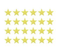 sourcing map 24 Pcs 5Star Patches Iron on Patches, Yellow Sew Embroidered Patches Appliques Embellishments 1.1IN Repair Patch for DIY Garment Craft Backpack Clothes Gift Decorations