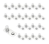 sourcing map 24 Pcs AA Battery Contact Spring Nickeling Plate, 24 mm x 11mm Negative to Positive Conversion Spring Replacement for PCB Mounting and Battery Holder