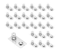 sourcing map 24 Pcs AA Battery Contact Spring Nickeling Plate, 24 mm x 11mm Positive to Negative Conversion Spring Replacement for PCB Mounting and Battery Holders