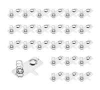 sourcing map 24 Pcs AA Battery Contact Spring Nickeling Plate, 28 mm x 12mm Negative to Positive Conversion Spring Replacements for PCB Mounting and Battery Holders