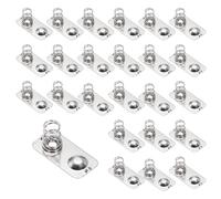 sourcing map 24 Pcs AAA Battery Contact Spring Nickeling Plate, 20 mm x 9mm Positive to Negative Conversion Spring Replacement for PCB Mounting and Battery Holders