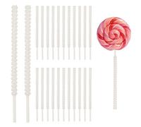 sourcing map 24 Pcs Bling Cake Lollipop Sticks, Glitter Rhinestone Lollipop Sticks Candy Apple Stick for Chocolate Fruit Dessert Table Shower, Birthday Wedding Christmas, Pearl