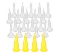 sourcing map 24 Pcs Caulking Nozzles Durable Plastic Reusable Caulk Nozzle Tips Applicator Set for Nozzle Tip Tool Sausage Caulking Gun