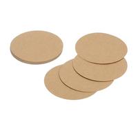sourcing map 24 Pcs Circle Card Stock, 3.9 Inch Round Cutouts Paper Thick Cardboard Circles for Crafts Paint Supply DIY Projects Bulletin Board Decor, Kraft Color