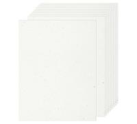 sourcing map 24 Pcs Cream Resume Paper for Printing 12 x 8 Inch Textured Invitation Paper with Silver Decorative for Certificate, Wedding