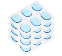 sourcing map 24 Pcs Drum Dampeners Gel Pads Silicone Mute Pads Drum Silencers Drum Dampeners Moon Gels Blue 30x25x3mm for Drums Cymbals Tone Control