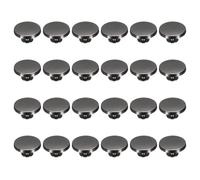 sourcing map 24 Pcs Flat Head Button Stud 18mm Screw Back Rivets Stud Set Round Purse Feet Metal Studs Rivet Nailhead Buckle Button Rivet for DIY Leather Crafts Belt Strap, Black