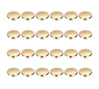 sourcing map 24 Pcs Flat Head Button Stud 20mm Screw Back Rivets Stud Set Round Purse Feet Metal Studs Rivet Nailhead Buckle Button Rivet for DIY Leather Crafts Belt Strap, Gold