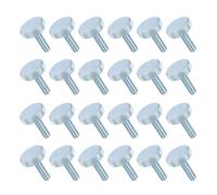 sourcing map 24 PCS M6x20mm Flat Knurled Head Thumb Screws,Solid Iron Fully Threaded Thumbscrew Bolts Fasteners for Lighting Household Appliances Electronic Equipment