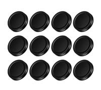 sourcing map 24 Pcs Mason Jar Lids, 70mm/2.76" Regular Mouth Tin Plate Caps Leak Proof for Canning Jars Kitchen Storage, (Black)