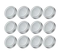 sourcing map 24 Pcs Mason Jar Lids, 70mm/2.76" Regular Mouth Tin Plate Caps Leak Proof for Canning Jars Kitchen Storage, (Silver)