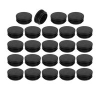 sourcing map 24 Pcs Round Plastic Plug, Black Tubing End Cap Plugs, 42mm(1.65 Inch) Furniture Leg Pipe Insert, Glide Protection for Chair, Sofa, Table, Shelf