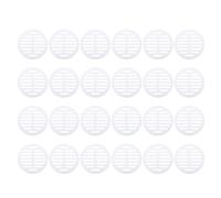 sourcing map 24 Pcs Round Soffit Vents (50mm / 1.97") - Plastic Louver Soffit Air Vent Cover Circular Air Mesh Screen Grille for Home/Bathroom/Wall/Ceiling/Cabinet, White