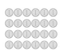 sourcing map 24 Pcs Round Soffit Vents (80mm / 3.15") - Plastic Louver Soffit Air Vent Cover Circular Air Mesh Screen Grille for Home/Bathroom/Wall/Ceiling/Cabinet, Gray