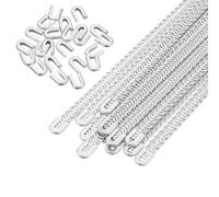 sourcing map 24 Pcs Spiral Metal Corset Boning, 1/4"x 14" Galvanized Carbon Steel Boning Precut Steel Boning Tips with Cap Head for Corset Gown Costumes Crafts Sewing