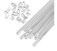 Sourcing Map 24 Pcs Spiral Metal Corset Boning, 3/16"x 14" Galvanized Carbon Steel Boning with Cap Head for Corset Gown Costumes Crafts Sewing