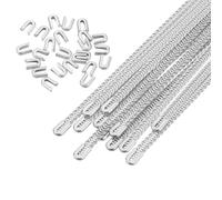 Sourcing Map 24 Pcs Spiral Metal Corset Boning, 3/16"x 14" Galvanized Carbon Steel Boning with Cap Head for Corset Gown Costumes Crafts Sewing